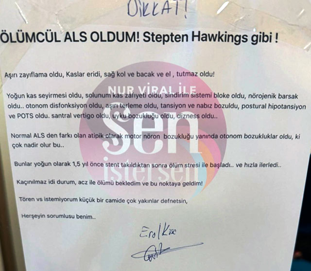 23 Mart'ta Maslak'daki evinden atlayarak yaşamına son veren Erol Köse'nin