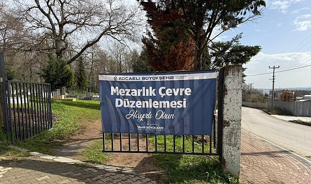 Kocaeli Büyükşehir Belediyesi, mezarlıkların güvenli ve estetik bir görünüme kavuşması