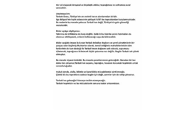 Torbalı’da kurulması planlanan kağıt fabrikasına karşı tepkiler her geçen gün