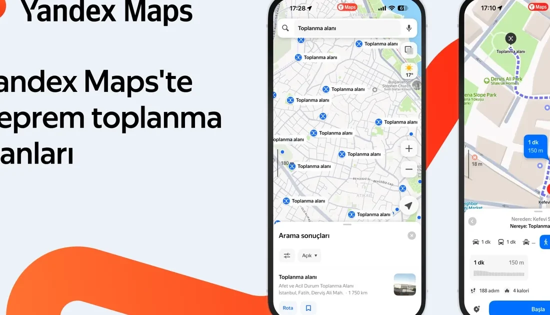Kullanıcılar, Yandex Maps ve Navi uygulamaları üzerinden "toplanma alanı" gibi