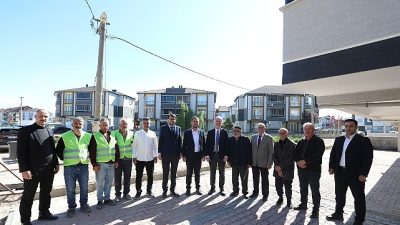 İnegöl Belediyesi, Alanyurt Yeni Mahalle bölgesinde 11 sokakta tretuvar uygulamalarını