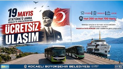 Kocaeli Büyükşehir Belediyesi, vatandaşların 19 Mayıs Atatürk’ü Anma, Gençlik ve