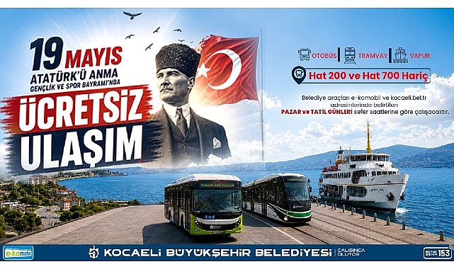 Kocaeli Büyükşehir Belediyesi, vatandaşların 19 Mayıs Atatürk’ü Anma, Gençlik ve