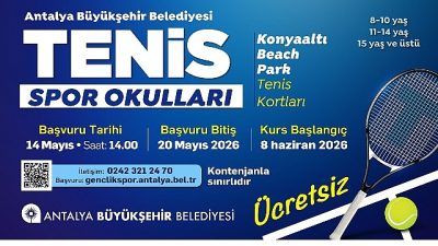 Antalya Büyükşehir Belediyesi tarafından vatandaşlara ücretsiz spor yapma imkânı sunan