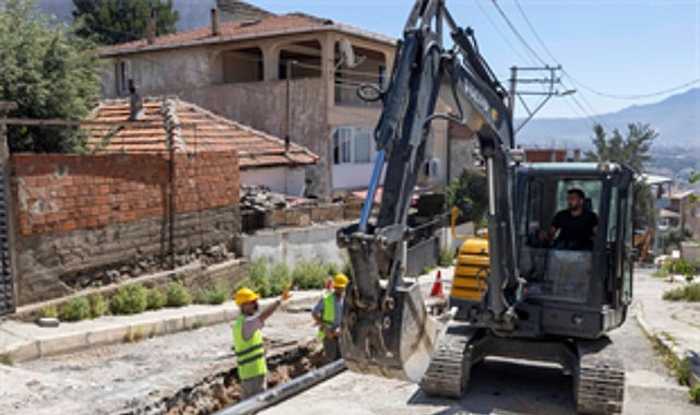 Bayraklı’da altyapı dönüşümü İZSU Genel Müdürlüğü, Bayraklı’da 6 mahalleyi kapsayan 35 kilometrelik içme