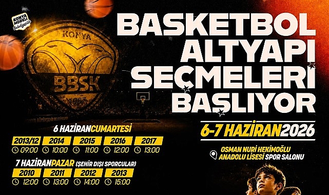 Büyükşehir Basketbolda Yeni Yeteneklerini Arıyor “Türkiye’nin Güçlü Altyapısı” sloganıyla Türk sporuna değer katan Konya Büyükşehir