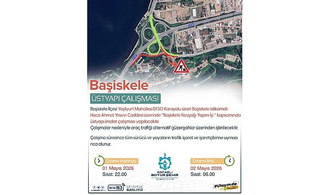 Kocaeli Büyükşehir Belediyesi tarafından Başiskele Yeşilyurt Mahallesi D-130 Karayolu Başiskele