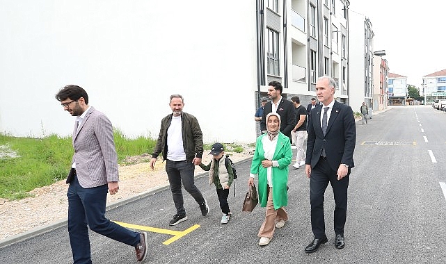 İnegöl Belediyesi, Ertuğrulgazi Mahallesinde altyapısı tamamlanan Memiş ve Şeker Sokaklarda