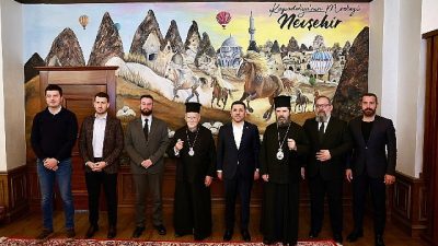 Fener Rum Patriği Bartholomeos ve beraberindeki din adamları heyeti, Nevşehir