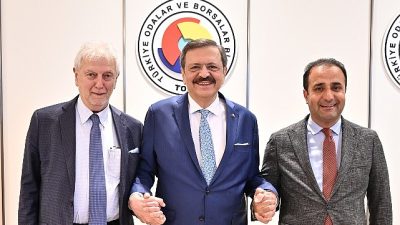 Ankara’da bulunan TTO Başkanı Olgun, TOBB Başkanı Hisarcıklıoğlu ve EBSO