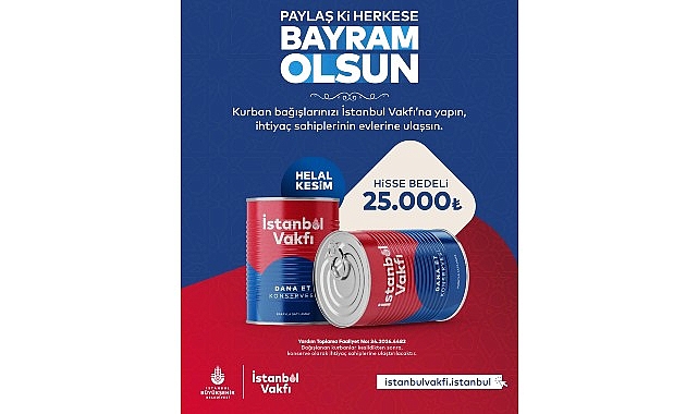İstanbul Vakfı’nın Kurban Bağışı Kampanyası Başladı İBB İstanbul Vakfı’nın her yıl düzenlediği Kurban Bağışı Kampanyası başladı.