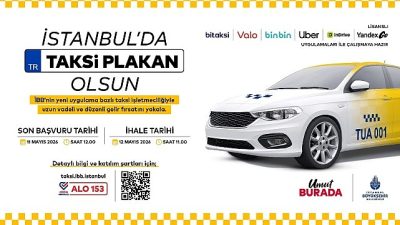 İstanbul’da Uygulama Bazlı Taksi İçin 8. İhale 12 Mayıs’ta İBB’nin Uygulama Bazlı Taksi modeli büyümeye ve İstanbul genelinde yaygınlaşmaya