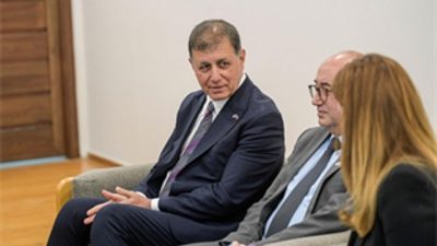 İzmir Büyükşehir Belediye Başkanı Dr. Cemil Tugay, Yunanistan Büyükelçisi Theodoros