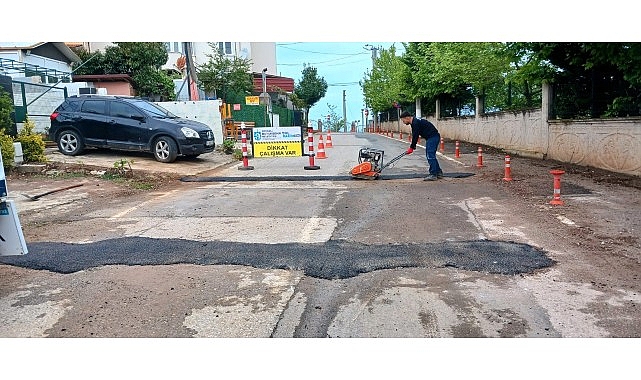 Kocaeli Büyükşehir Belediyesi, Kandıra sahillerine giden yollarda bakım ve onarım
