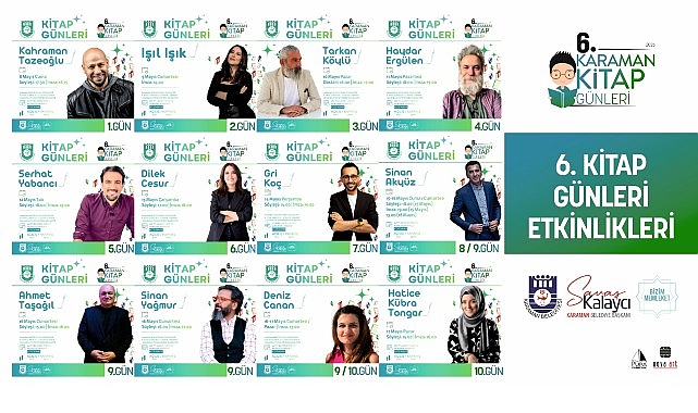 Karaman Belediyesi tarafından düzenlenen 6. Kitap Günleri, 8-17 Mayıs tarihleri