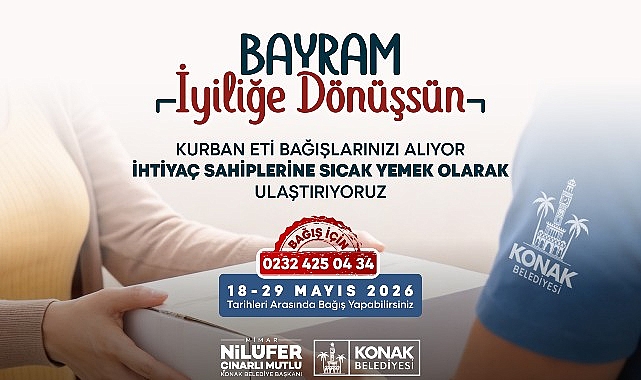 Konak Belediyesi’nin kurban bağışlarını ihtiyaç sahiplerinin sofrasına ulaştırdığı dayanışma ağı