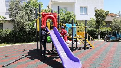 Menderes Belediyesi, Şehit Mustafa Mutlu Parkı’nı yenileyerek 2 yılda yenilenen