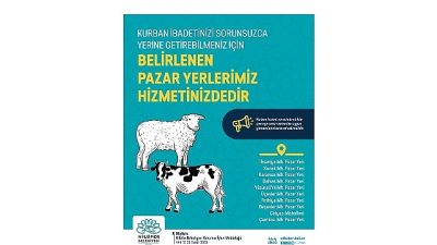 Nilüfer Belediyesi, vatandaşların kurban ibadetlerini sağlıklı, hijyenik ve çevre temizliğine