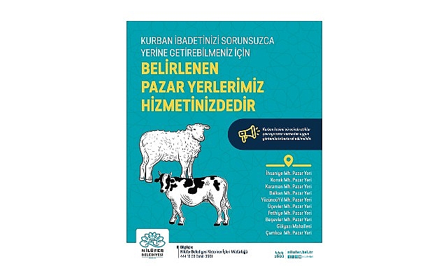 Nilüfer Belediyesi, vatandaşların kurban ibadetlerini sağlıklı, hijyenik ve çevre temizliğine