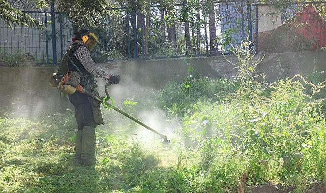 Osmangazi Belediyesi Park ve Bahçeler Müdürlüğü ekipleri, Dikkaldırım Mahallesi’nde yürüttükleri