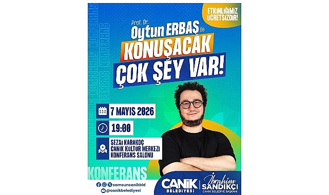 Canik Belediyesi'nin ilçede düzenlediği 'Konuşacak Çok Şey Var!' adlı konferans