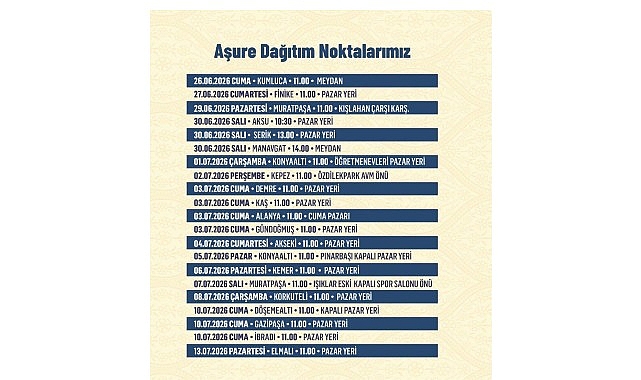 Antalya Büyükşehir Belediyesi, birlik, beraberlik ve paylaşmanın en güzel simgelerinden