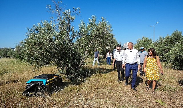 Gaziemir Belediyesi, park, yeşil alan ve boş arsalarda yürüttüğü ot