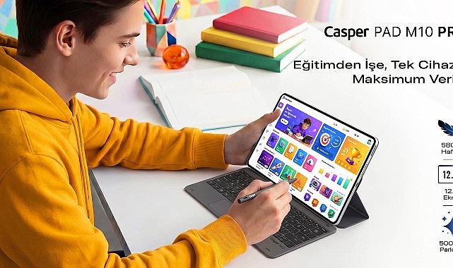 Kalem ve Klavye Kutudan Çıkıyor: Casper PAD M10 Pro ile Üretkenlik Tek Cihazda Eğitimden günlük üretim süreçlerine kadar pek çok alanda kullanıcılar hem