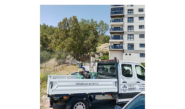 Karabağlar Belediyesi, kış aylarında devam ettiği ilaçlama çalışmalarını yaz aylarının