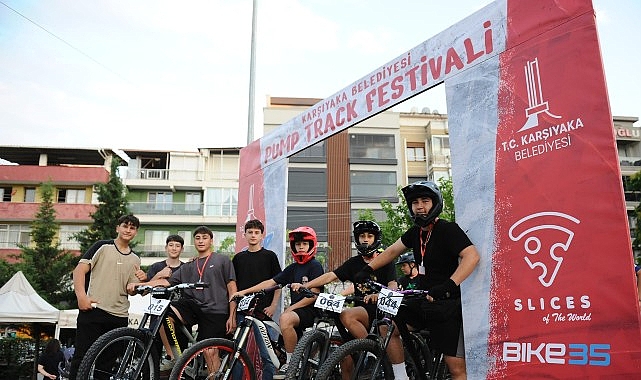Karşıyaka Belediyesi, Türkiye’de gece düzenlenen ilk pump track bisiklet yarışına