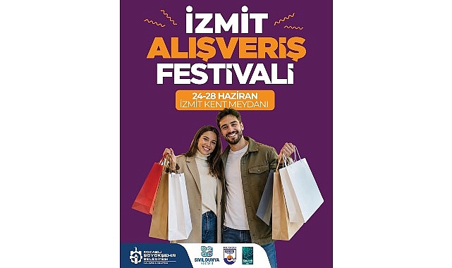 Kocaeli Büyükşehir Belediyesi öncülüğünde düzenlenen İzmit Alışveriş Festivali, 24-28 Haziran