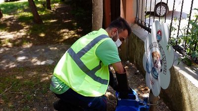 Maltepe Belediyesi Park ve Bahçeler Müdürlüğü, kavurucu yaz sıcaklarında sokak