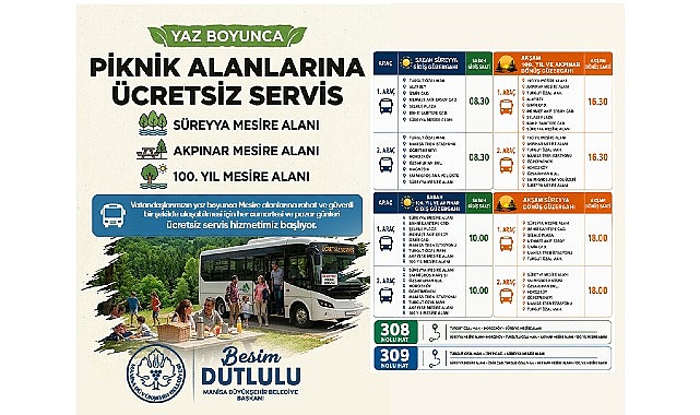 Manisa Büyükşehir Belediyesi, hafta sonunu doğayla iç içe geçirmek isteyen