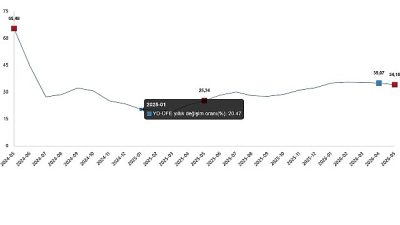 Yurt Dışı Üretici Fiyat Endeksi (YD-ÜFE) yıllık %34,16 arttı, aylık