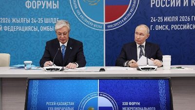 Vladimir Putin ile Kassym-Jomart Tokayev, "Küresel Bir Lojistik Ekosisteminin Oluşturulması: