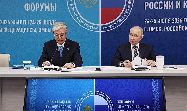 Vladimir Putin ile Kassym-Jomart Tokayev, "Küresel Bir Lojistik Ekosisteminin Oluşturulması:
