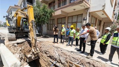 İzmir Büyükşehir Belediyesi İZSU Genel Müdürlüğü’nün Çiğli Balatçık Mahallesi'nde sürdürdüğü