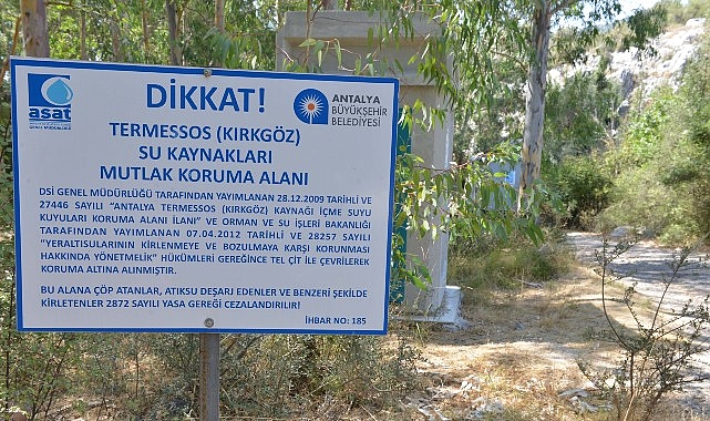 ASAT’tan Kırkgöz su kaynaklarına kararlı koruma Antalya Büyükşehir Belediyesi ASAT Genel Müdürlüğü, kentin içme suyu kaynaklarını