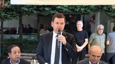 Osmangazi Belediye Başkanı Erkan Aydın, mahalle buluşmaları kapsamında Alemdar Mahallesi’nde