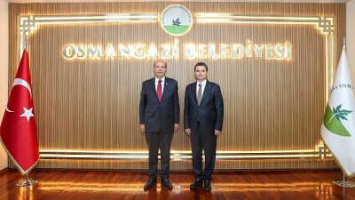 Osmangazi Belediye Başkanı Erkan Aydın, KKTC 5. Cumhurbaşkanı Ersin Tatar'ı