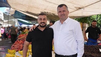 Saray Belediye Başkanı Abdül Taşyasan, Çarşamba günü semt pazarını ziyaret