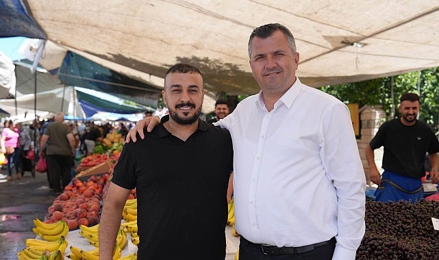 Başkan Taşyasan’dan semt pazarına ziyaret Saray Belediye Başkanı Abdül Taşyasan, Çarşamba günü semt pazarını ziyaret