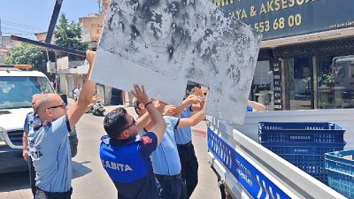 İzmir Büyükşehir Belediyesi, Bayraklı Belediyesi ve İlçe Emniyet Müdürlüğü ekiplerinin koordineli çalışmasıyla Bayraklı'da