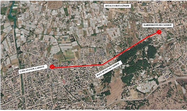 Antalya Büyükşehir Belediyesi, Rauf Denktaş Caddesi ve Bülent Ecevit Bulvarı’nda