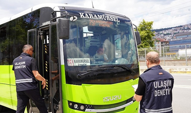Kocaeli Büyükşehir Belediyesi, özel halk otobüslerinde gerçekleştirdiği klima denetimlerinde 186