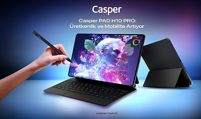 Casper PAD H10 Pro: Üretkenlik ve Mobilite Artıyor 12.6 inç OLED ekranı, yüksek çözünürlüğü ve üstün renk doğruluğuyla net