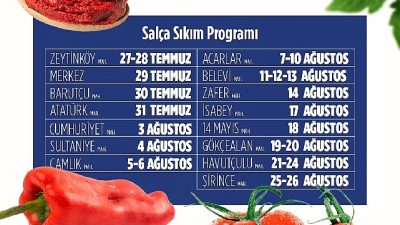 Efes Selçuk Belediyesi, yaz mevsiminin vazgeçilmezi olan salça yapımını bu