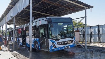 İzmir Büyükşehir Belediyesi ESHOT Genel Müdürlüğü, otobüs yıkama sularını geri
