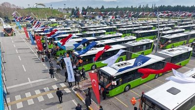 Kocaeli Büyükşehir Belediyesi’nin 795 araçlık ulaşım filosunun büyük bölümü çevre