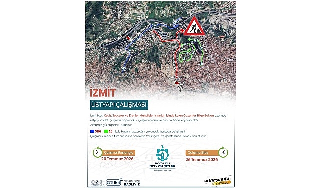 Gazanfer Bilge Bulvarı trafiğe kapatılacak Kocaeli Büyükşehir Belediyesi, İzmit Gazanfer Bilge Bulvarı’nda (Santral Rampası) üstyapı